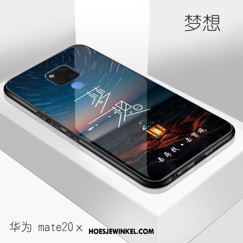 Huawei Mate 20 X Hoesje Bescherming Mobiele Telefoon Spiegel, Huawei Mate 20 X Hoesje Landschap Net Red