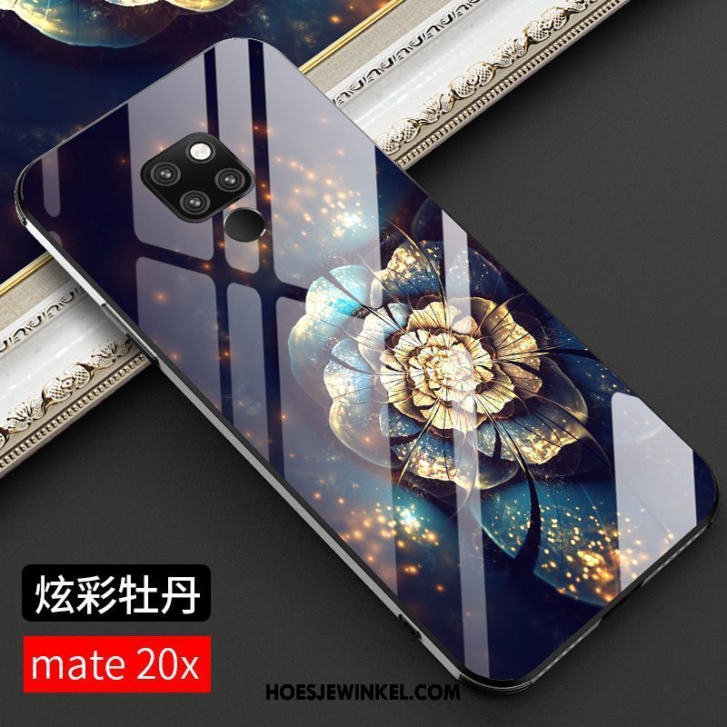 Huawei Mate 20 X Hoesje Donkerblauw Mobiele Telefoon All Inclusive, Huawei Mate 20 X Hoesje Lichte En Dun Persoonlijk