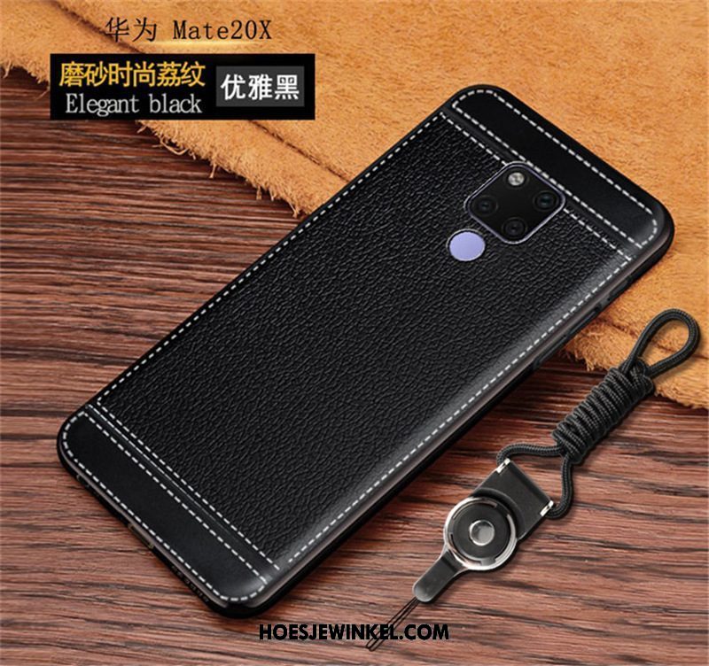 Huawei Mate 20 X Hoesje Hanger Mobiele Telefoon Zacht, Huawei Mate 20 X Hoesje Patroon Rood