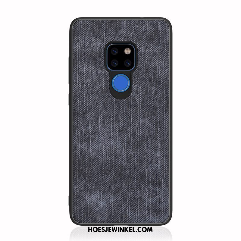 Huawei Mate 20 X Hoesje Leren Etui All Inclusive Bescherming, Huawei Mate 20 X Hoesje Anti-fall Mobiele Telefoon Braun