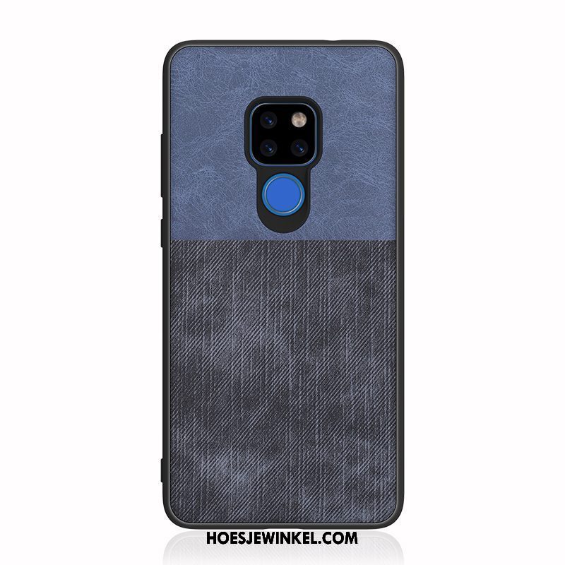 Huawei Mate 20 X Hoesje Leren Etui All Inclusive Bescherming, Huawei Mate 20 X Hoesje Anti-fall Mobiele Telefoon Braun