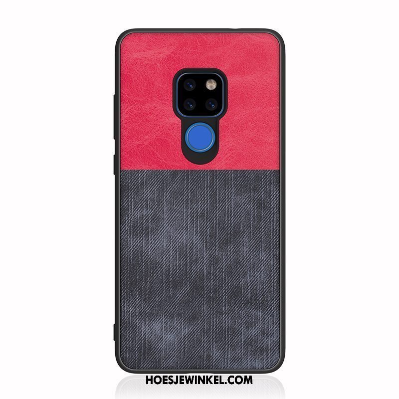 Huawei Mate 20 X Hoesje Leren Etui All Inclusive Bescherming, Huawei Mate 20 X Hoesje Anti-fall Mobiele Telefoon Braun