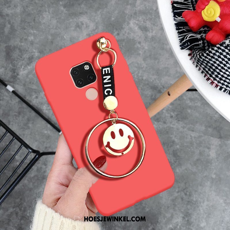 Huawei Mate 20 X Hoesje Mobiele Telefoon Smiley Trend, Huawei Mate 20 X Hoesje Zwart Zacht