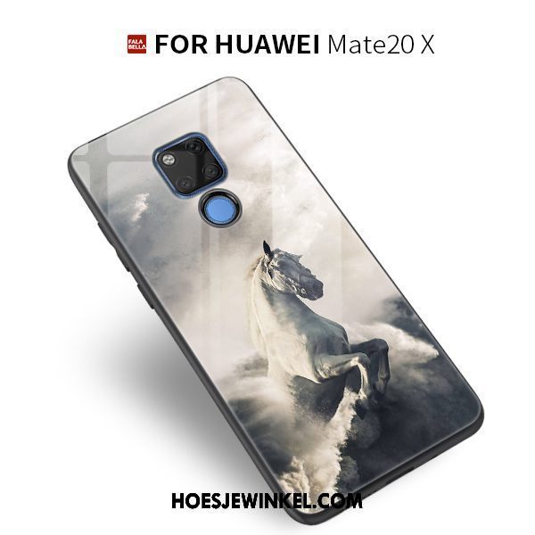 Huawei Mate 20 X Hoesje Persoonlijk Trendy Merk Geel, Huawei Mate 20 X Hoesje Nieuw Glas