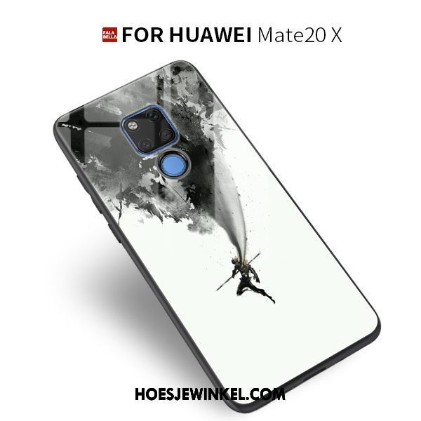 Huawei Mate 20 X Hoesje Persoonlijk Trendy Merk Geel, Huawei Mate 20 X Hoesje Nieuw Glas