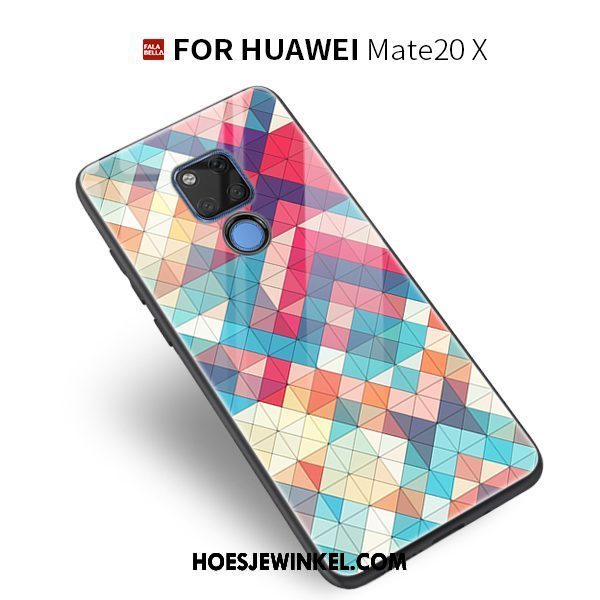 Huawei Mate 20 X Hoesje Persoonlijk Trendy Merk Geel, Huawei Mate 20 X Hoesje Nieuw Glas