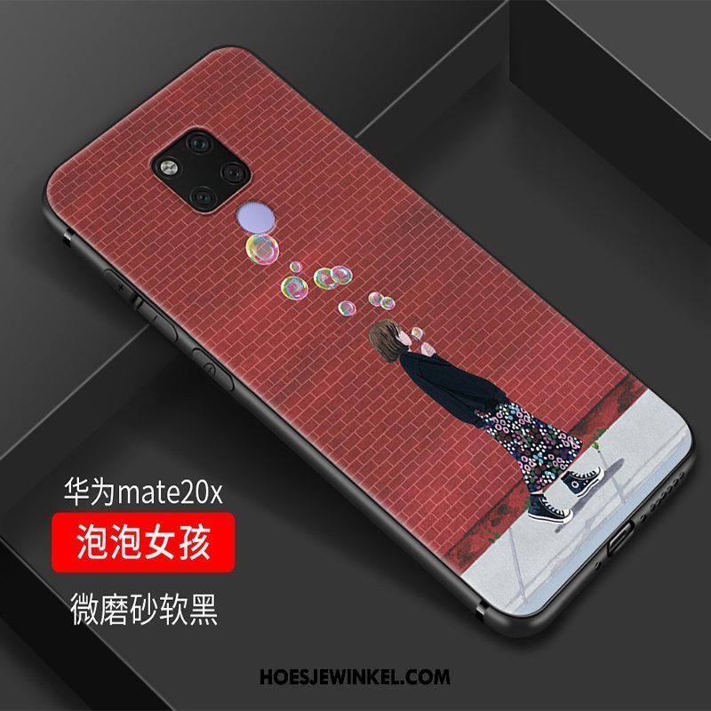 Huawei Mate 20 X Hoesje Rood Mini Vers, Huawei Mate 20 X Hoesje Siliconen Mobiele Telefoon