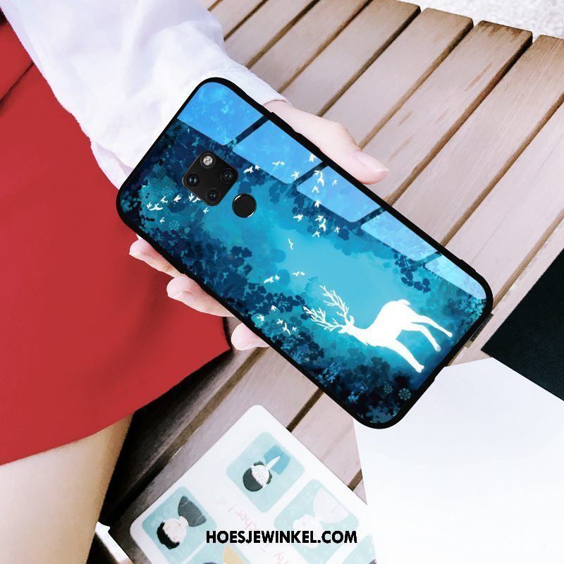 Huawei Mate 20 X Hoesje Rood Spiegel Anti-fall, Huawei Mate 20 X Hoesje Trendy Merk Glas