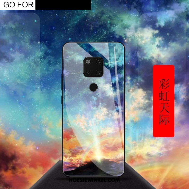 Huawei Mate 20 X Hoesje Scheppend Anti-fall Hoes, Huawei Mate 20 X Hoesje Glas Mobiele Telefoon