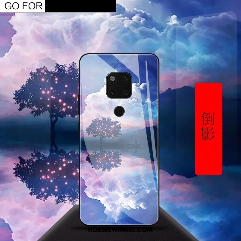 Huawei Mate 20 X Hoesje Scheppend Anti-fall Hoes, Huawei Mate 20 X Hoesje Glas Mobiele Telefoon