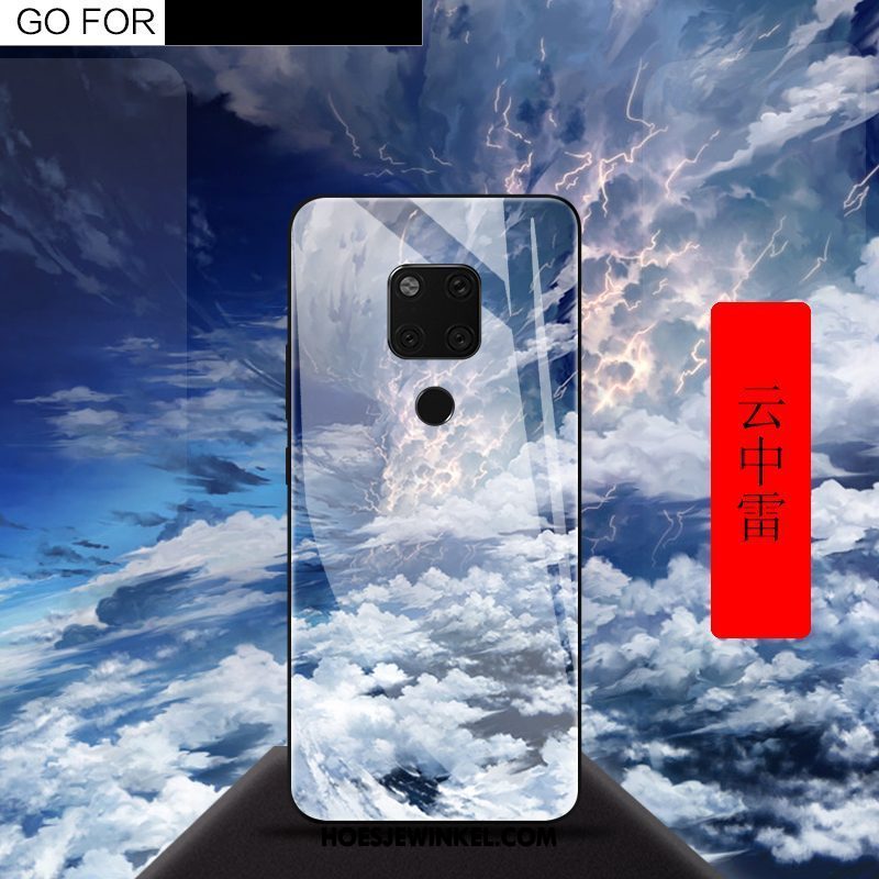 Huawei Mate 20 X Hoesje Scheppend Anti-fall Hoes, Huawei Mate 20 X Hoesje Glas Mobiele Telefoon