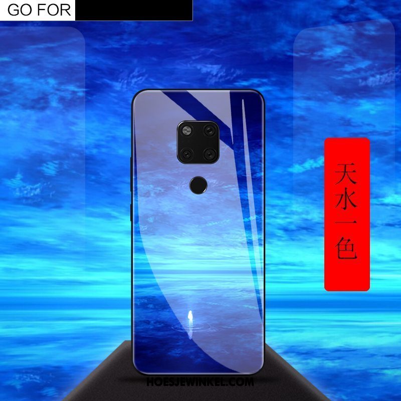 Huawei Mate 20 X Hoesje Scheppend Anti-fall Hoes, Huawei Mate 20 X Hoesje Glas Mobiele Telefoon