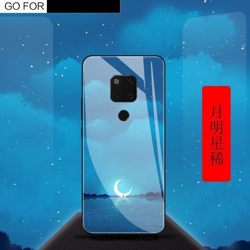 Huawei Mate 20 X Hoesje Scheppend Anti-fall Hoes, Huawei Mate 20 X Hoesje Glas Mobiele Telefoon