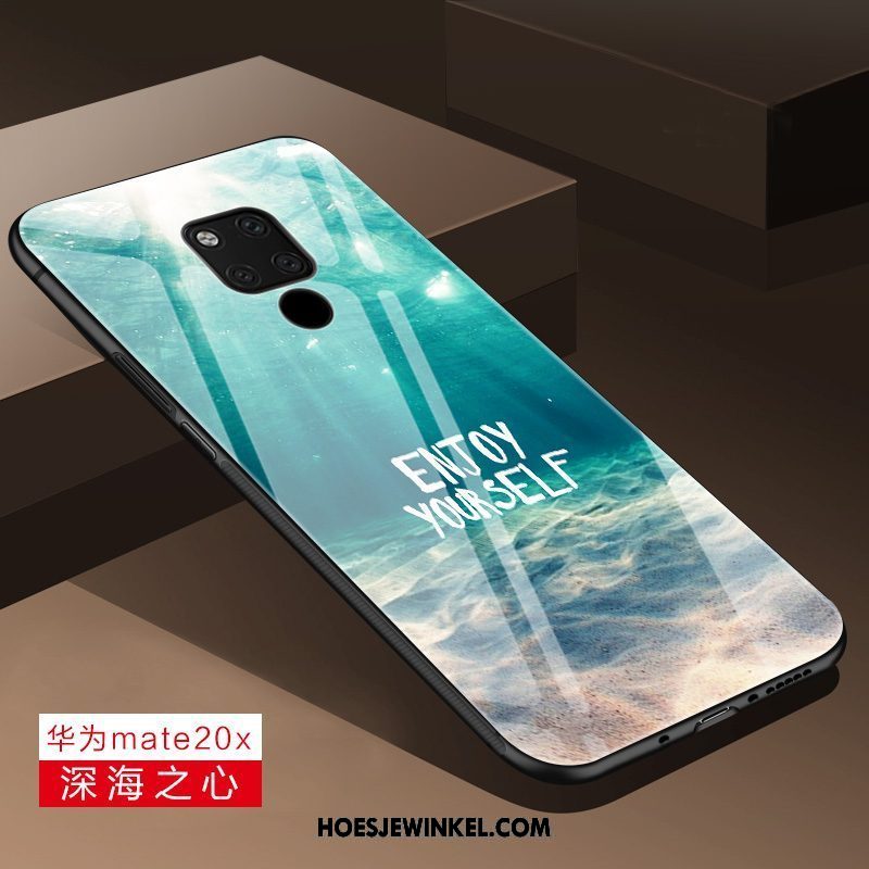 Huawei Mate 20 X Hoesje Scheppend Glas Hoes, Huawei Mate 20 X Hoesje Hard Trend