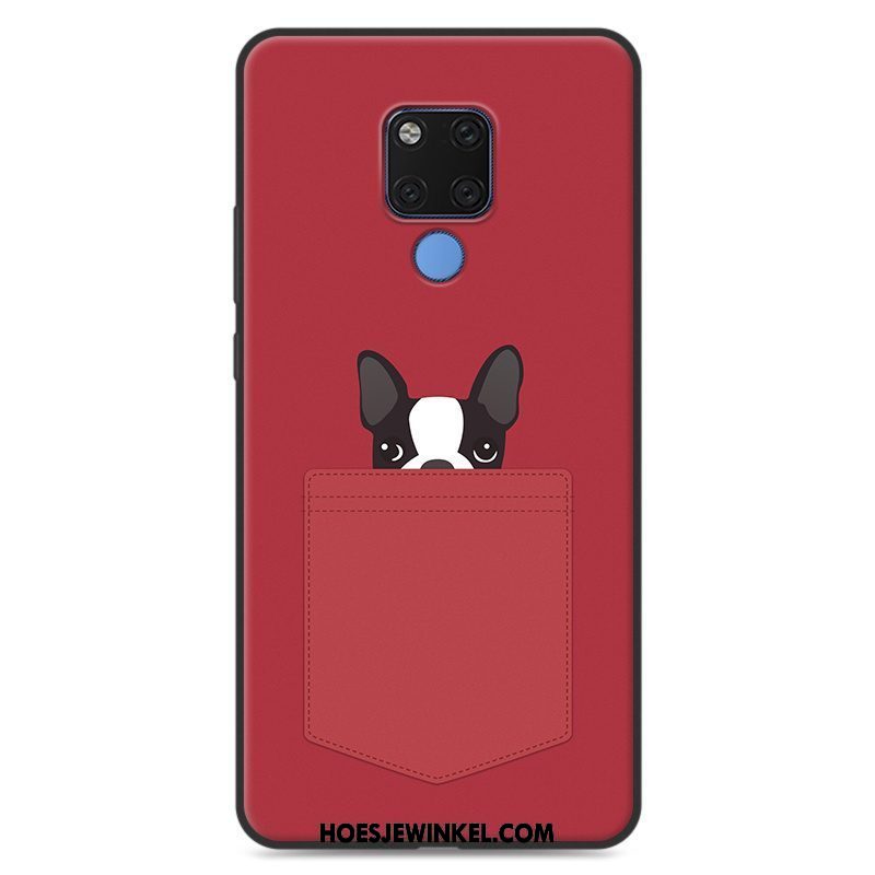 Huawei Mate 20 X Hoesje Spotprent Zacht Mobiele Telefoon, Huawei Mate 20 X Hoesje Bescherming Donkerblauw