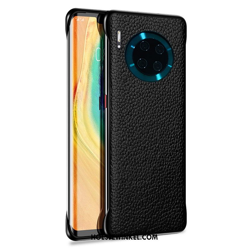 Huawei Mate 30 Hoesje Bedrijf Groen Lichte En Dun, Huawei Mate 30 Hoesje Mobiele Telefoon Leren Etui