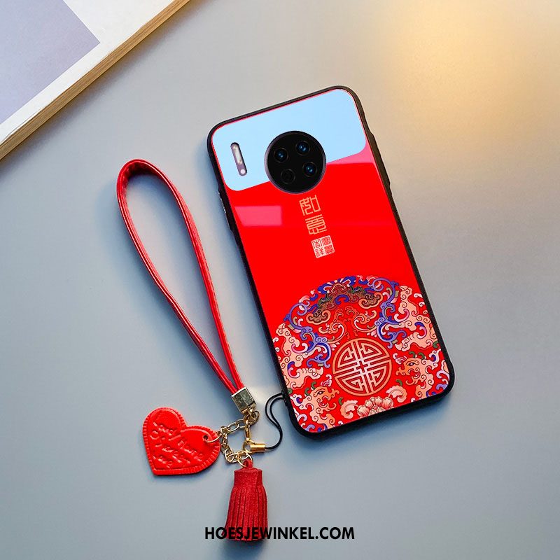 Huawei Mate 30 Hoesje Bescherming Hoes Siliconen, Huawei Mate 30 Hoesje All Inclusive Rood