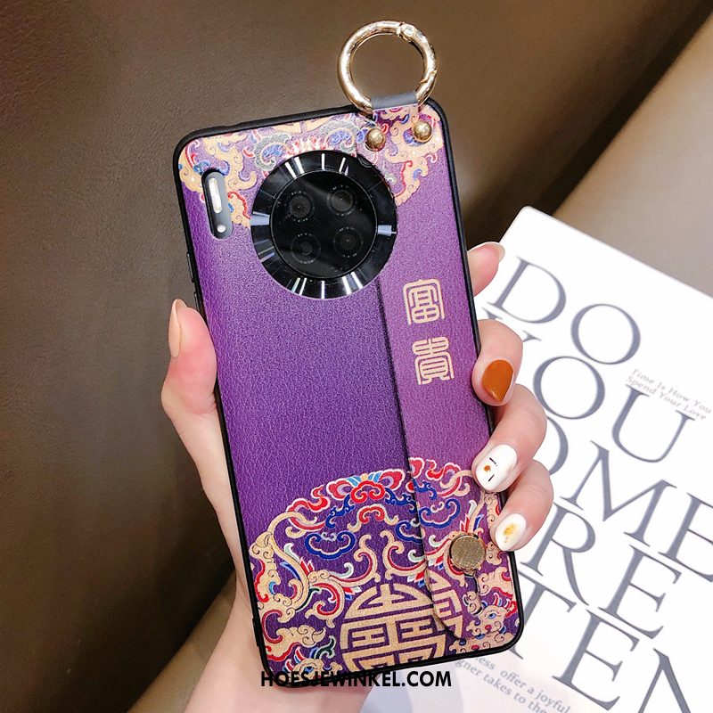 Huawei Mate 30 Hoesje Bescherming Purper Mobiele Telefoon, Huawei Mate 30 Hoesje Persoonlijk Trendy Merk