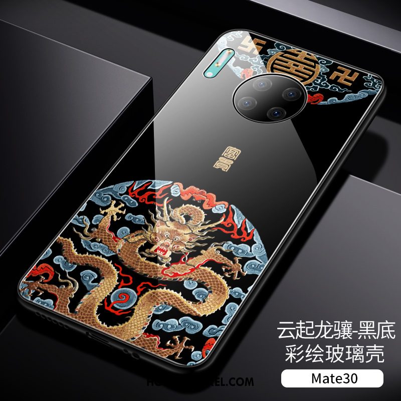 Huawei Mate 30 Hoesje Chinese Stijl Anti-fall Mobiele Telefoon, Huawei Mate 30 Hoesje Hoes Spiegel