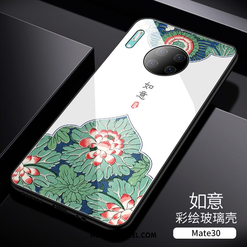 Huawei Mate 30 Hoesje Chinese Stijl Anti-fall Mobiele Telefoon, Huawei Mate 30 Hoesje Hoes Spiegel