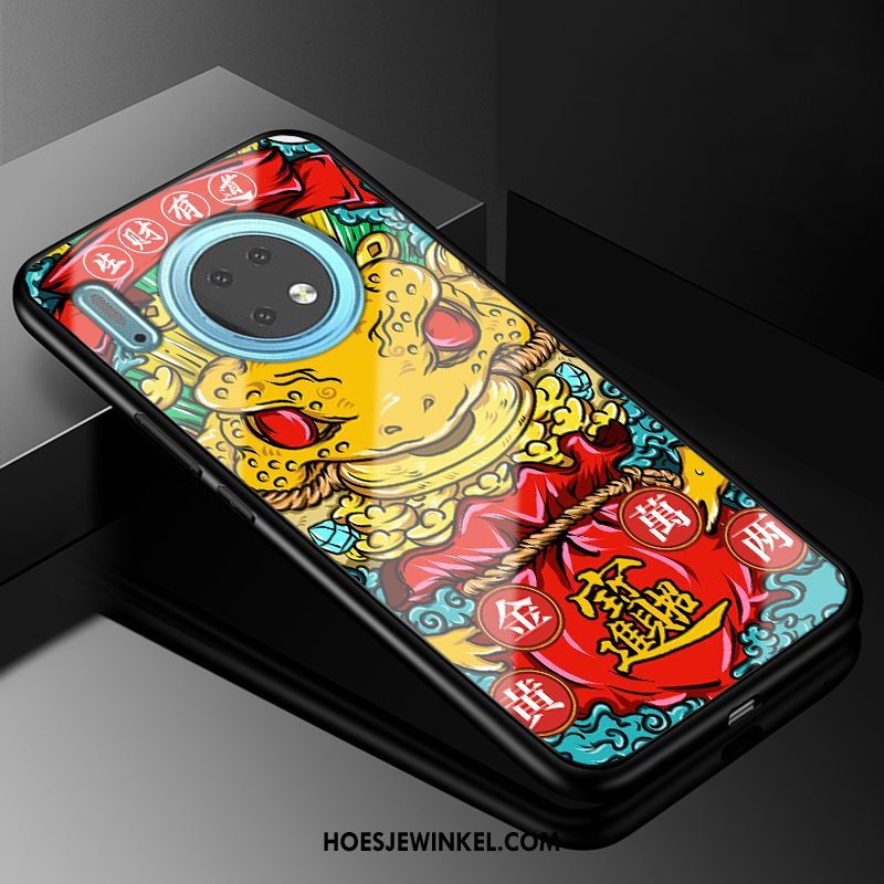 Huawei Mate 30 Hoesje Chinese Stijl Hoes Mode, Huawei Mate 30 Hoesje Zacht Anti-fall