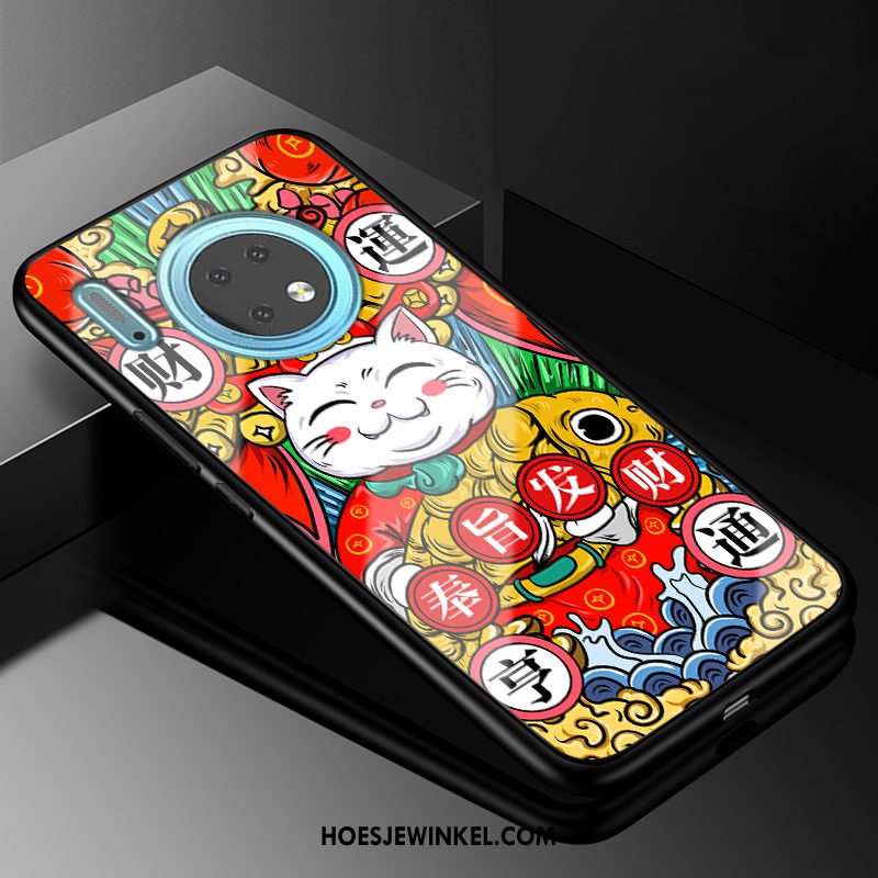 Huawei Mate 30 Hoesje Chinese Stijl Hoes Mode, Huawei Mate 30 Hoesje Zacht Anti-fall