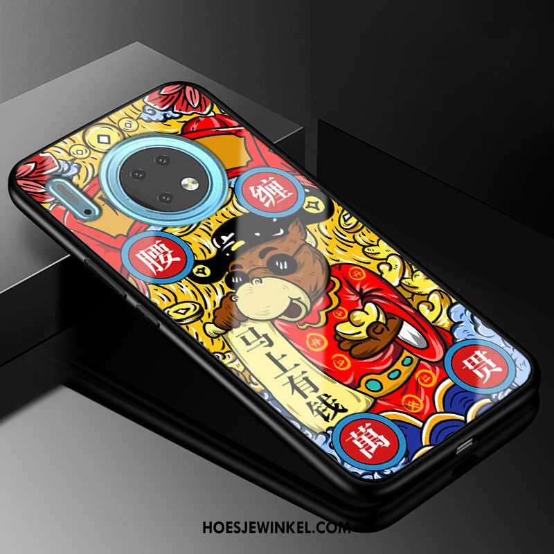 Huawei Mate 30 Hoesje Chinese Stijl Hoes Mode, Huawei Mate 30 Hoesje Zacht Anti-fall