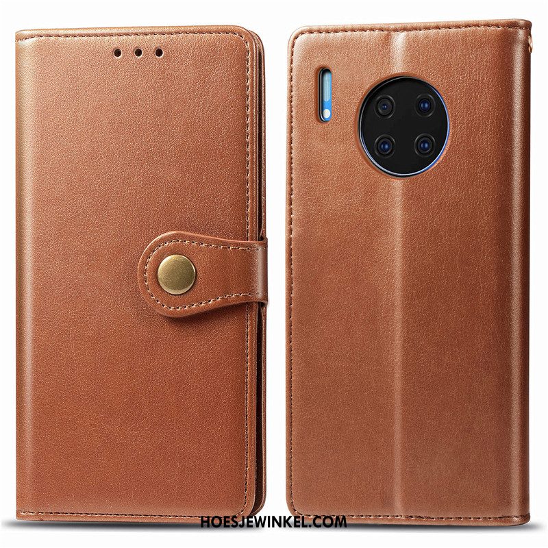 Huawei Mate 30 Hoesje Folio Rood Kunstleer, Huawei Mate 30 Hoesje Hoes Bedrijf