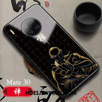 Huawei Mate 30 Hoesje Glas Mobiele Telefoon Wit, Huawei Mate 30 Hoesje Echte Chinese Stijl