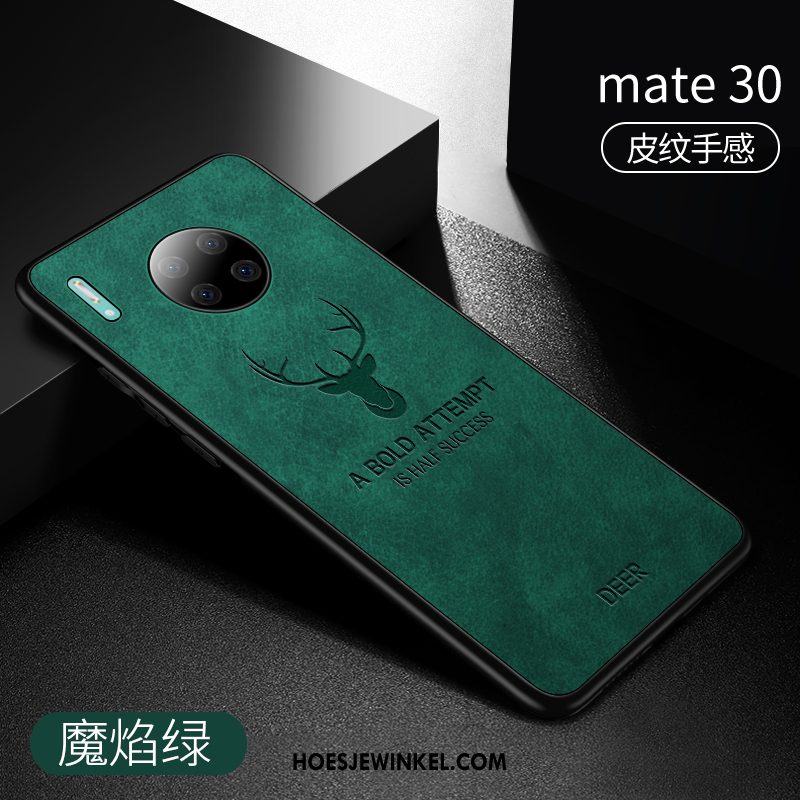 Huawei Mate 30 Hoesje Leer Leren Etui Mobiele Telefoon, Huawei Mate 30 Hoesje Anti-fall Zacht