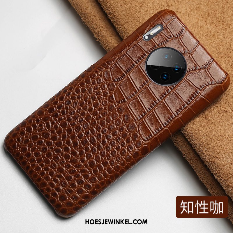 Huawei Mate 30 Hoesje Mobiele Telefoon Krokodillenleer Lederen, Huawei Mate 30 Hoesje Bedrijf Bescherming