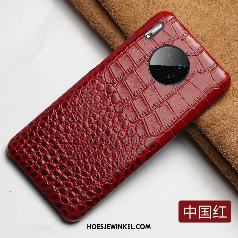 Huawei Mate 30 Hoesje Mobiele Telefoon Krokodillenleer Lederen, Huawei Mate 30 Hoesje Bedrijf Bescherming