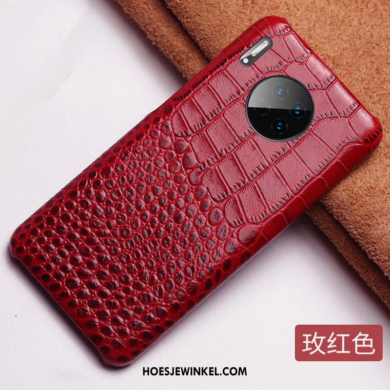 Huawei Mate 30 Hoesje Mobiele Telefoon Krokodillenleer Lederen, Huawei Mate 30 Hoesje Bedrijf Bescherming