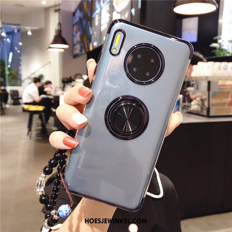 Huawei Mate 30 Hoesje Ondersteuning Groen Eenvoudige, Huawei Mate 30 Hoesje Lovers Plating