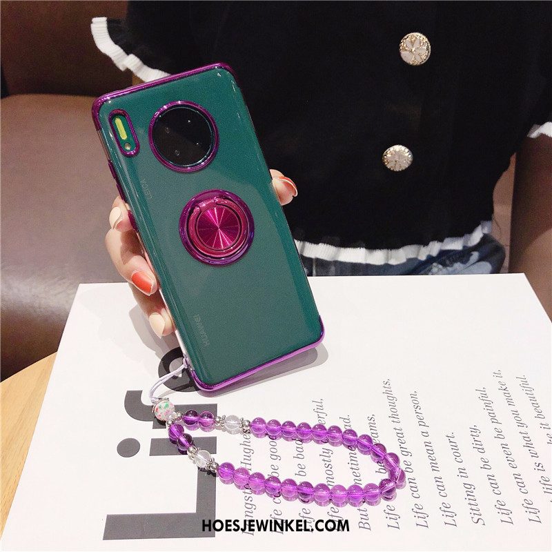 Huawei Mate 30 Hoesje Ondersteuning Groen Eenvoudige, Huawei Mate 30 Hoesje Lovers Plating