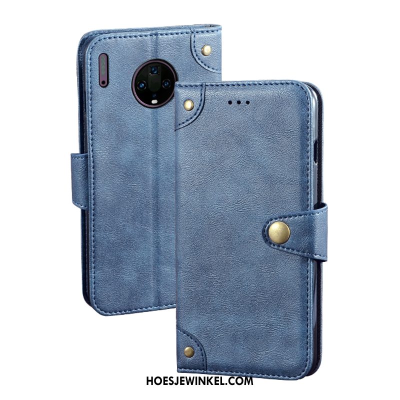 Huawei Mate 30 Hoesje Portemonnee Vintage Trendy Merk, Huawei Mate 30 Hoesje Clamshell Nieuw