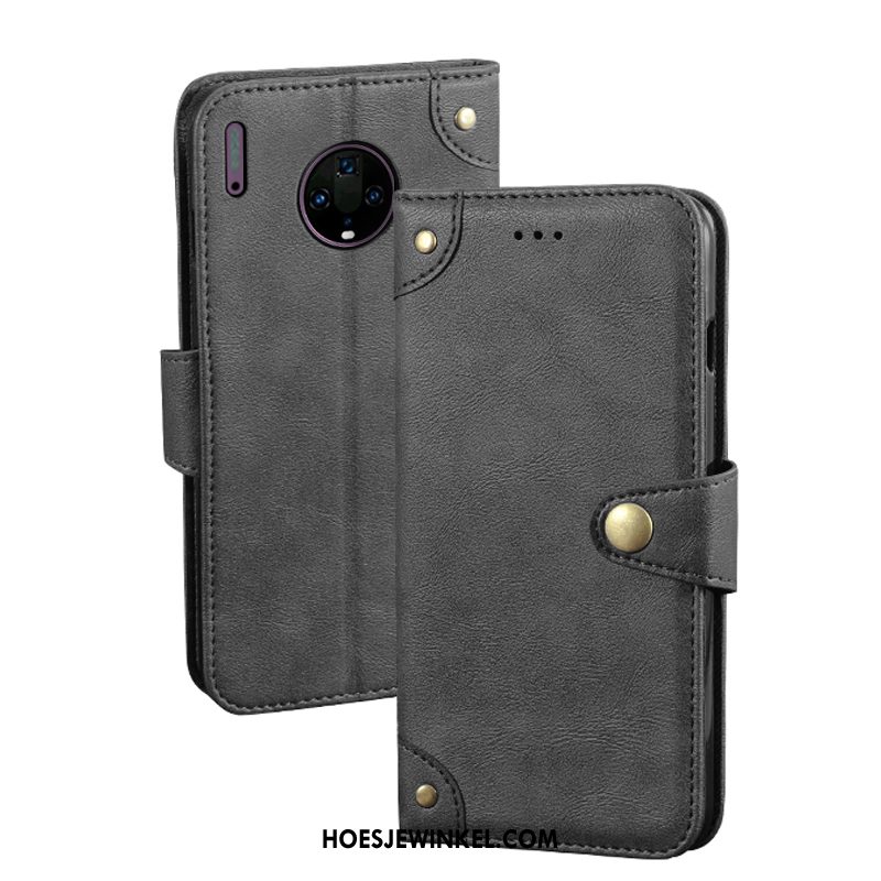 Huawei Mate 30 Hoesje Portemonnee Vintage Trendy Merk, Huawei Mate 30 Hoesje Clamshell Nieuw