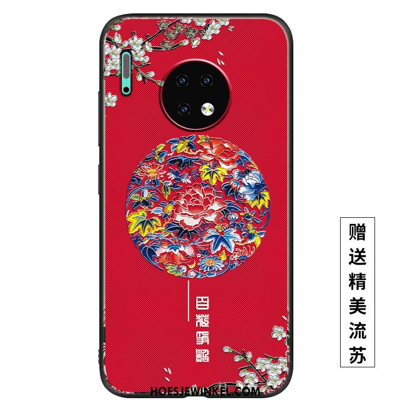 Huawei Mate 30 Hoesje Vintage Net Red Paleis, Huawei Mate 30 Hoesje Wind Mobiele Telefoon