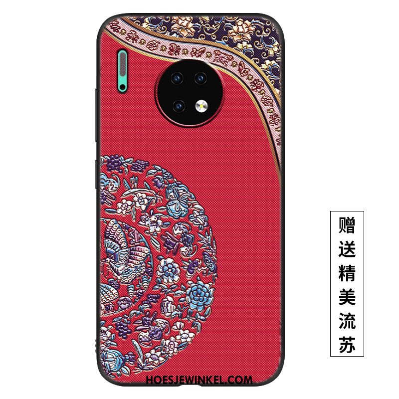 Huawei Mate 30 Hoesje Vintage Net Red Paleis, Huawei Mate 30 Hoesje Wind Mobiele Telefoon