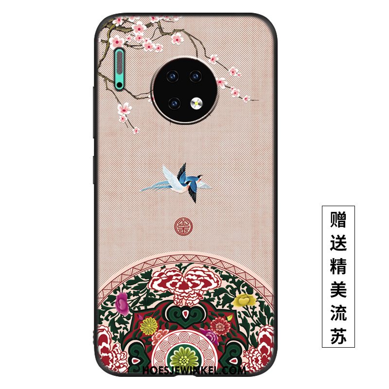 Huawei Mate 30 Hoesje Vintage Net Red Paleis, Huawei Mate 30 Hoesje Wind Mobiele Telefoon