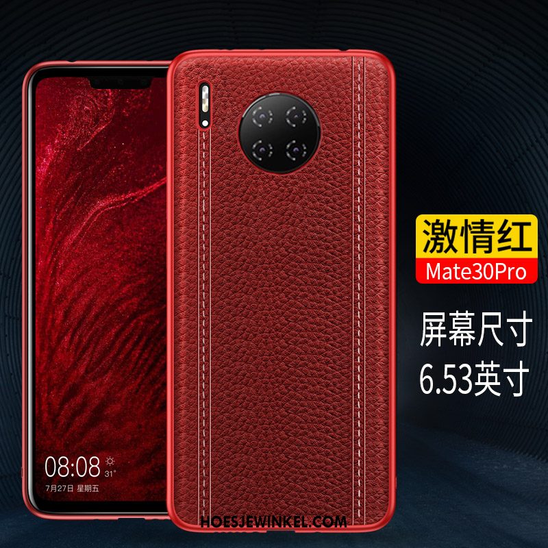 Huawei Mate 30 Pro Hoesje Anti-fall Echt Leer Mobiele Telefoon, Huawei Mate 30 Pro Hoesje All Inclusive High End