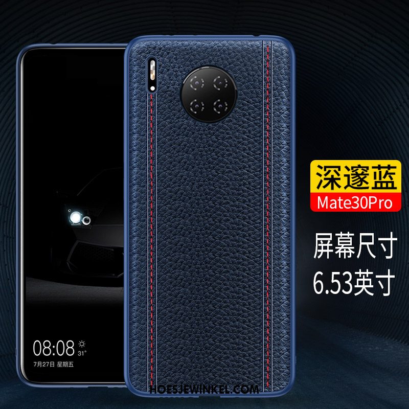 Huawei Mate 30 Pro Hoesje Anti-fall Echt Leer Mobiele Telefoon, Huawei Mate 30 Pro Hoesje All Inclusive High End