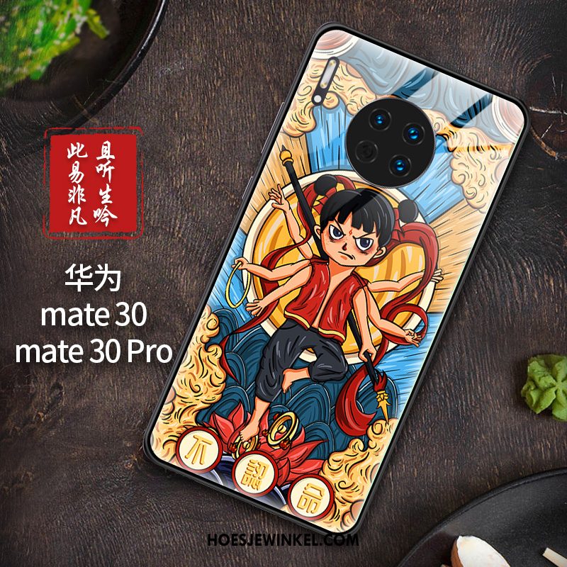 Huawei Mate 30 Pro Hoesje Bescherming Blauw Mobiele Telefoon, Huawei Mate 30 Pro Hoesje Chinese Stijl Persoonlijk