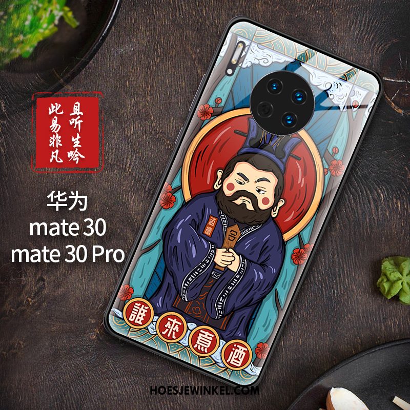 Huawei Mate 30 Pro Hoesje Bescherming Blauw Mobiele Telefoon, Huawei Mate 30 Pro Hoesje Chinese Stijl Persoonlijk