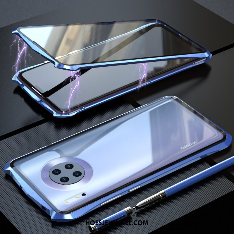 Huawei Mate 30 Pro Hoesje Glas Mobiele Telefoon Groen, Huawei Mate 30 Pro Hoesje Metaal Omlijsting