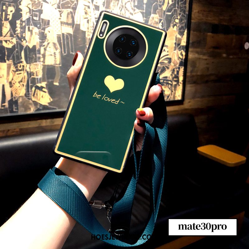 Huawei Mate 30 Pro Hoesje Glas Net Red Mobiele Telefoon, Huawei Mate 30 Pro Hoesje Anti-fall Groen