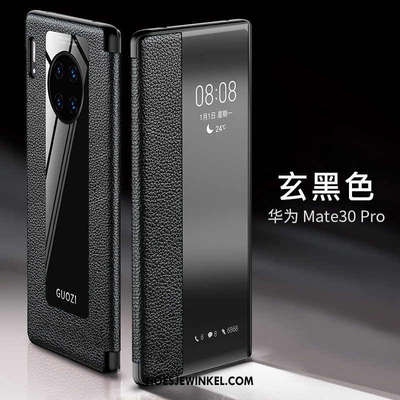 Huawei Mate 30 Pro Hoesje Hoes Mobiele Telefoon Leren Etui, Huawei Mate 30 Pro Hoesje Dun All Inclusive