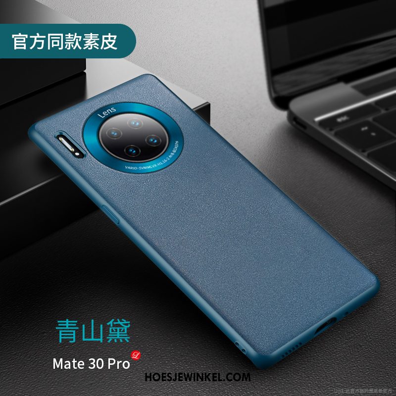 Huawei Mate 30 Pro Hoesje Leren Etui Siliconen High End, Huawei Mate 30 Pro Hoesje Anti-fall Scheppend Braun