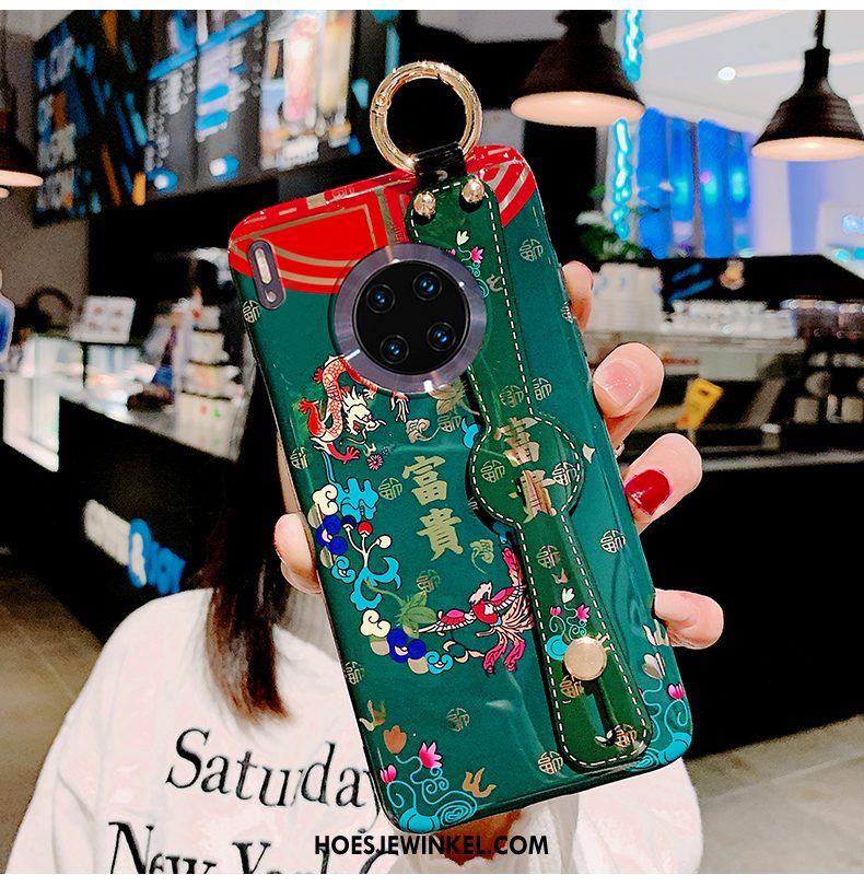 Huawei Mate 30 Pro Hoesje Lovers Anti-fall Trendy Merk, Huawei Mate 30 Pro Hoesje Chinese Stijl Groen