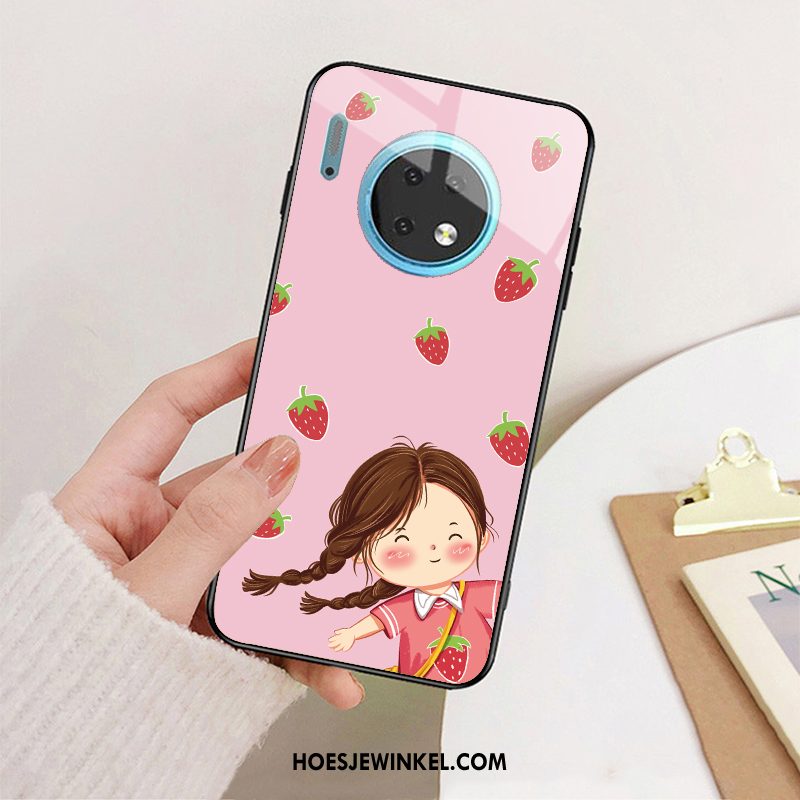 Huawei Mate 30 Pro Hoesje Mini Bescherming Kunst, Huawei Mate 30 Pro Hoesje All Inclusive Purper